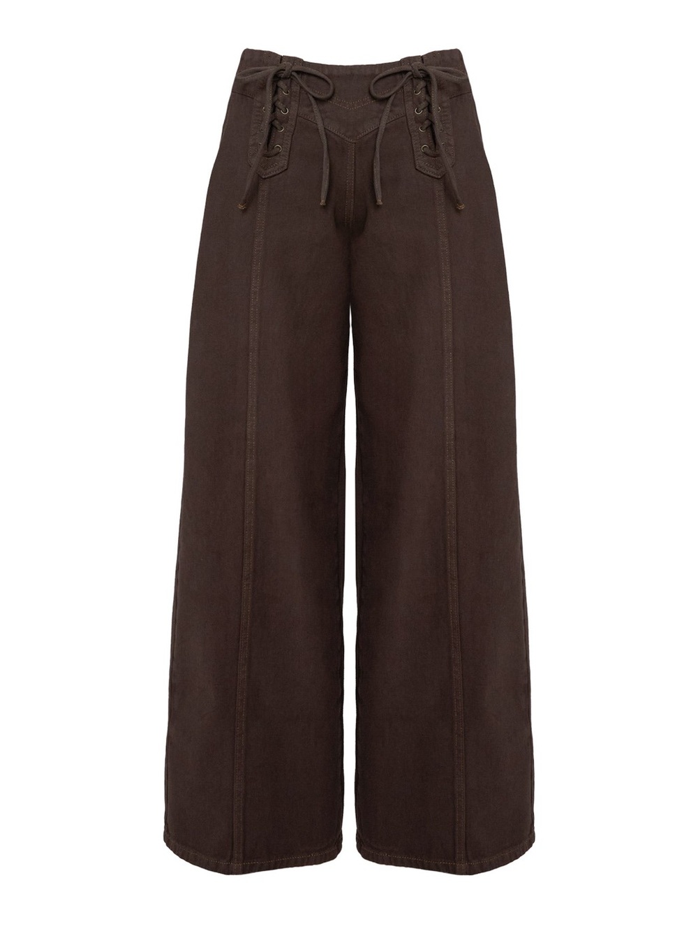Bystander Lace Up Pants Brown princess Polly
